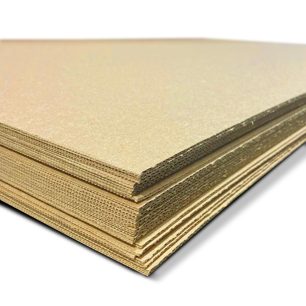 Flipside Products 32" x 40" Kraft Two Sided (E-Flute or C-Flute) Corrugated Project Sheets, Cardboard Sheets, Flat Packing Inserts, Crafts, Pads Packing, Brown